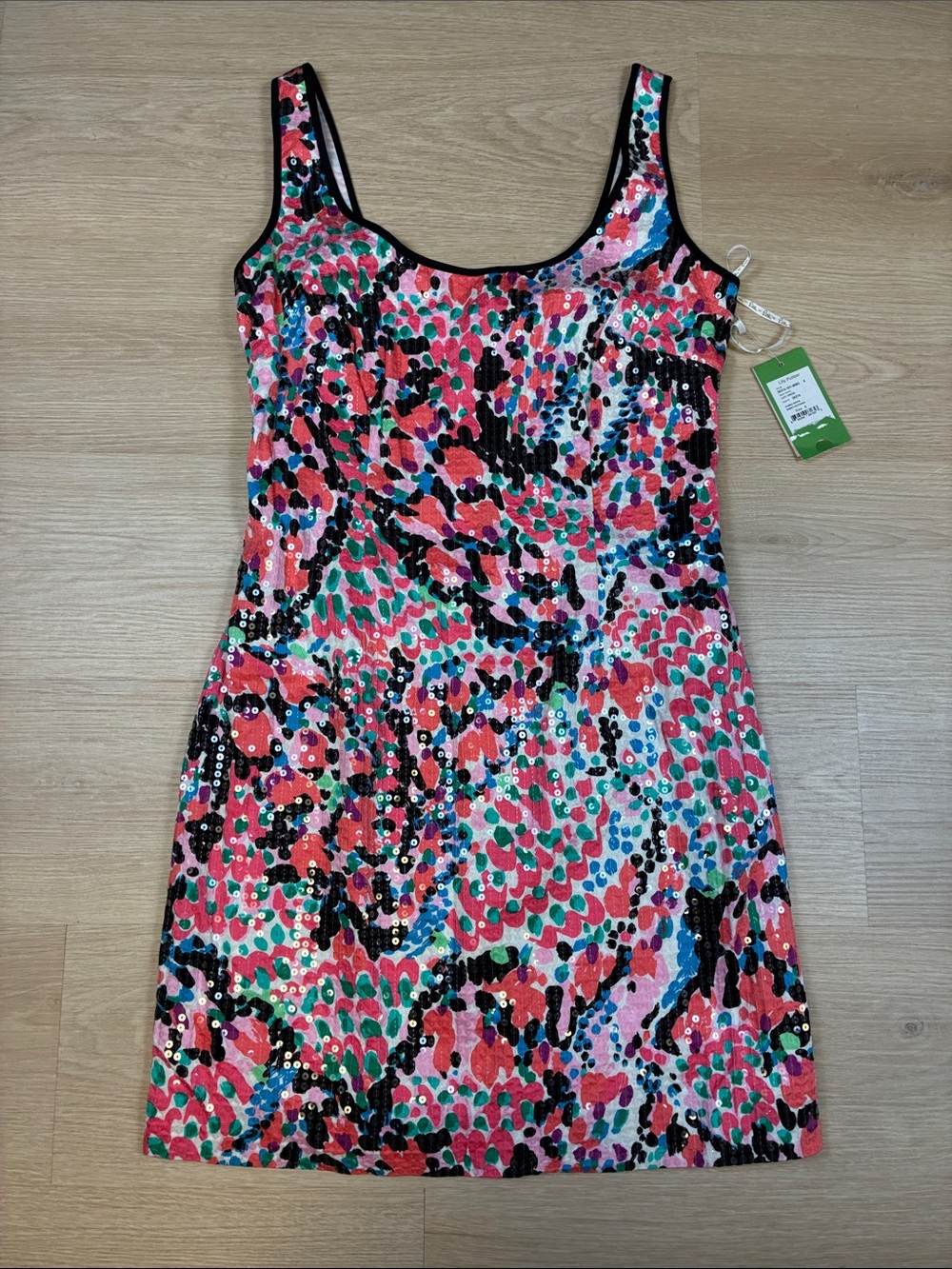 NEW Lilly Pulitzer “Lucy” Multicolor Sequin Scoop Neck Women's Dress